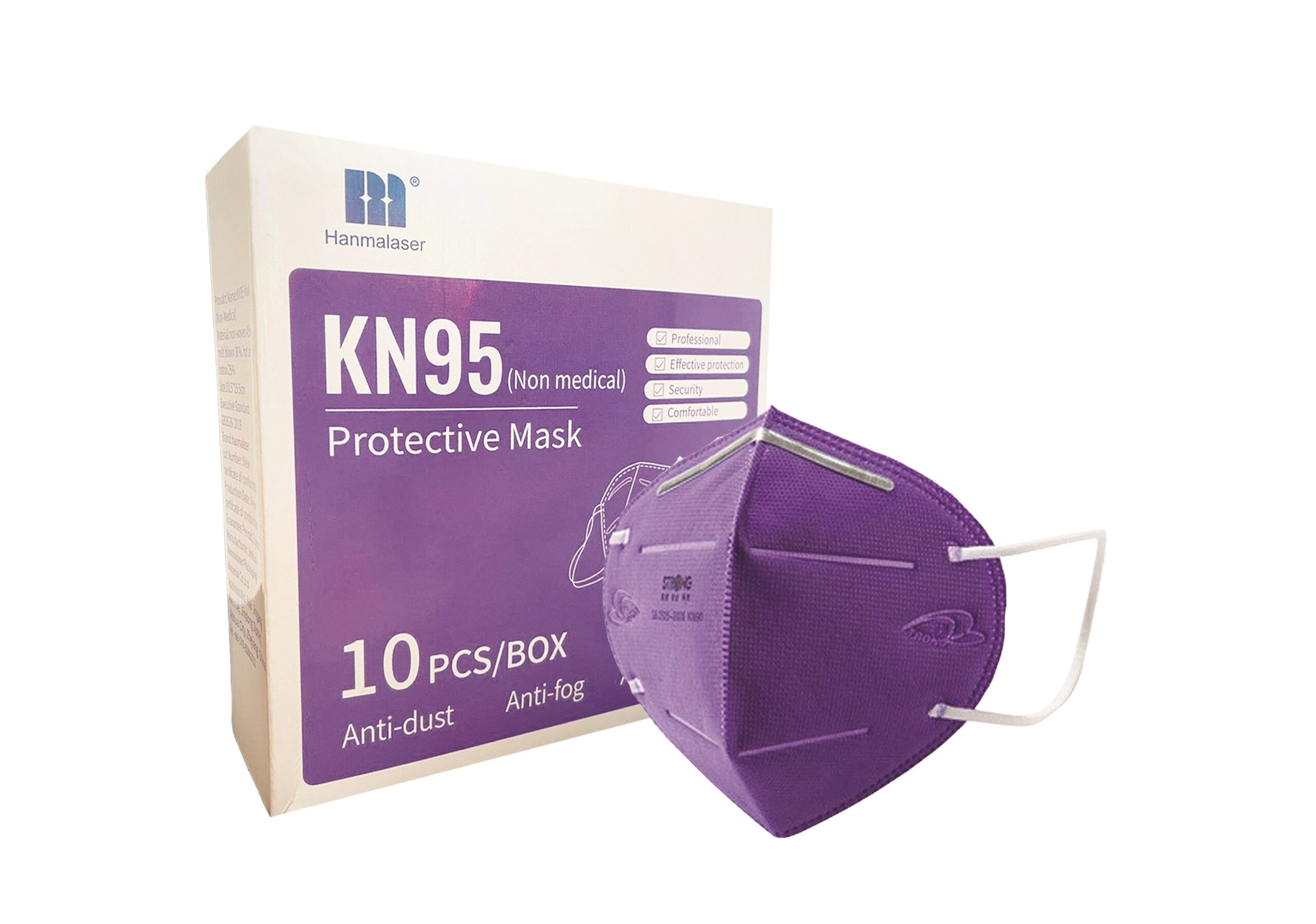 HANMALASER KN95 MASK - PURPLE 10PCS - MediSafe Sanitizer